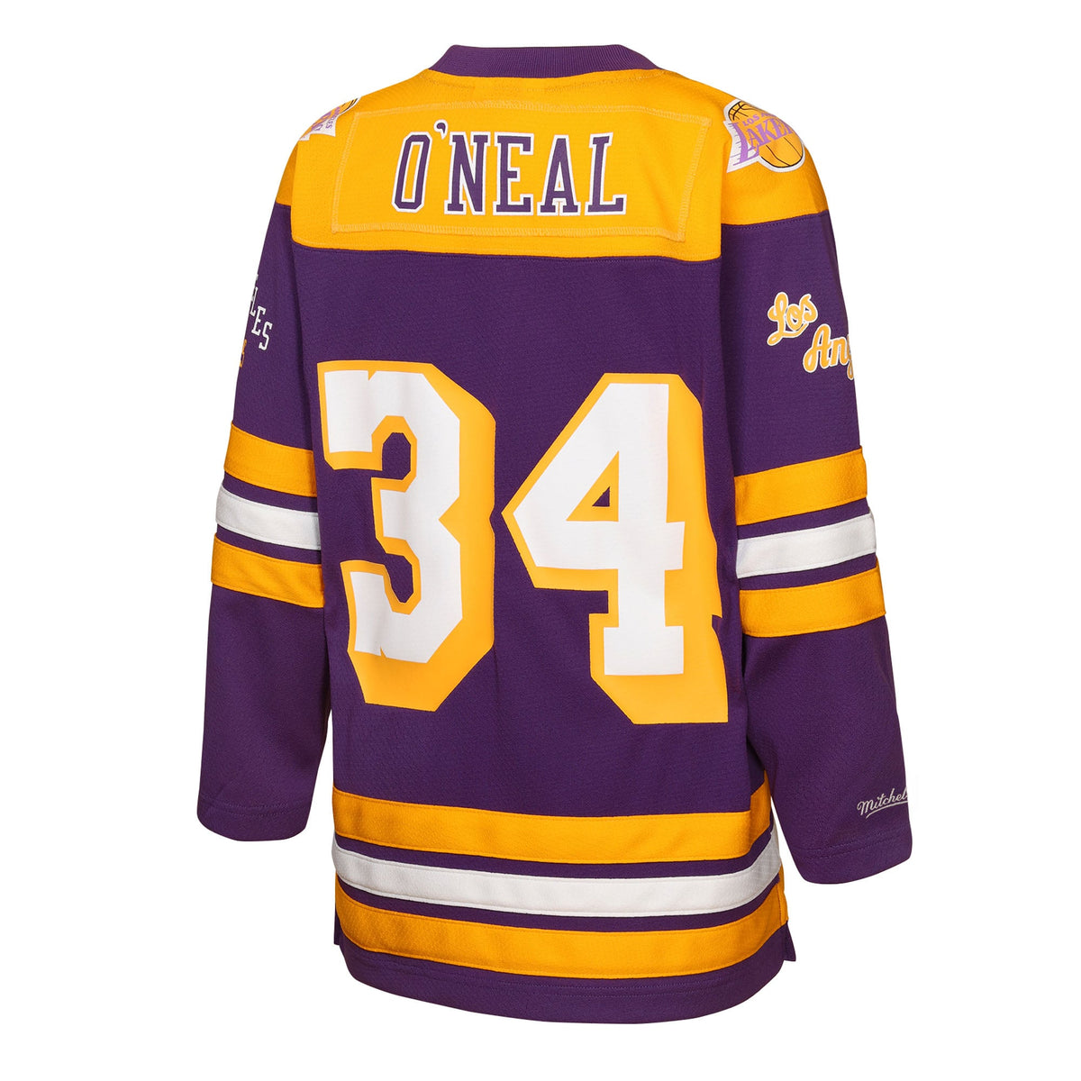 Youth Los Angeles Lakers Shaquille O'Neal Mitchell & Ness Purple Maxxed Out 2.0 Fashion Hockey Jersey product image 4,