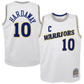 Youth Golden State Warriors Tim Hardaway Mitchell & Ness White 1990-91 Hardwood Classics Swingman Throwback Home Jersey
