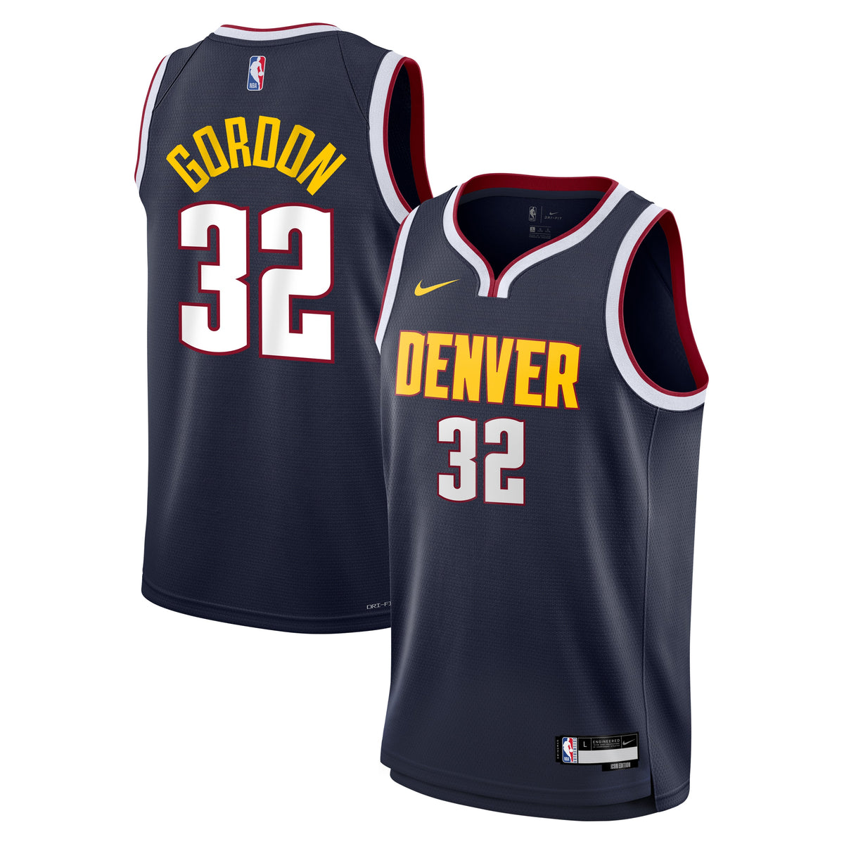 Youth Denver Nuggets Aaron Gordon Nike Navy Swingman Jersey - Icon Edition product image 2, provided for visual reference