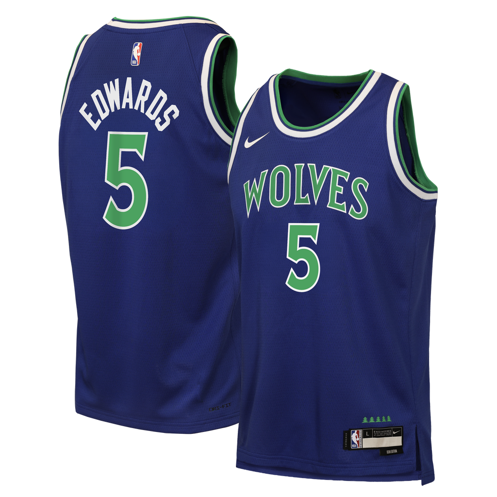 Youth Minnesota Timberwolves Anthony Edwards Nike Blue Swingman Jersey - Icon Edition product image 1, provided for visual