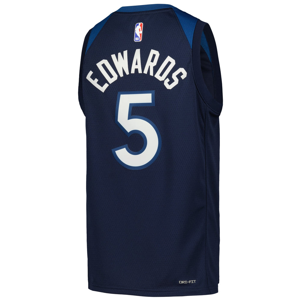 Youth Minnesota Timberwolves Anthony Edwards Nike Navy Swingman Jersey - Icon Edition product image 4, provided for visual