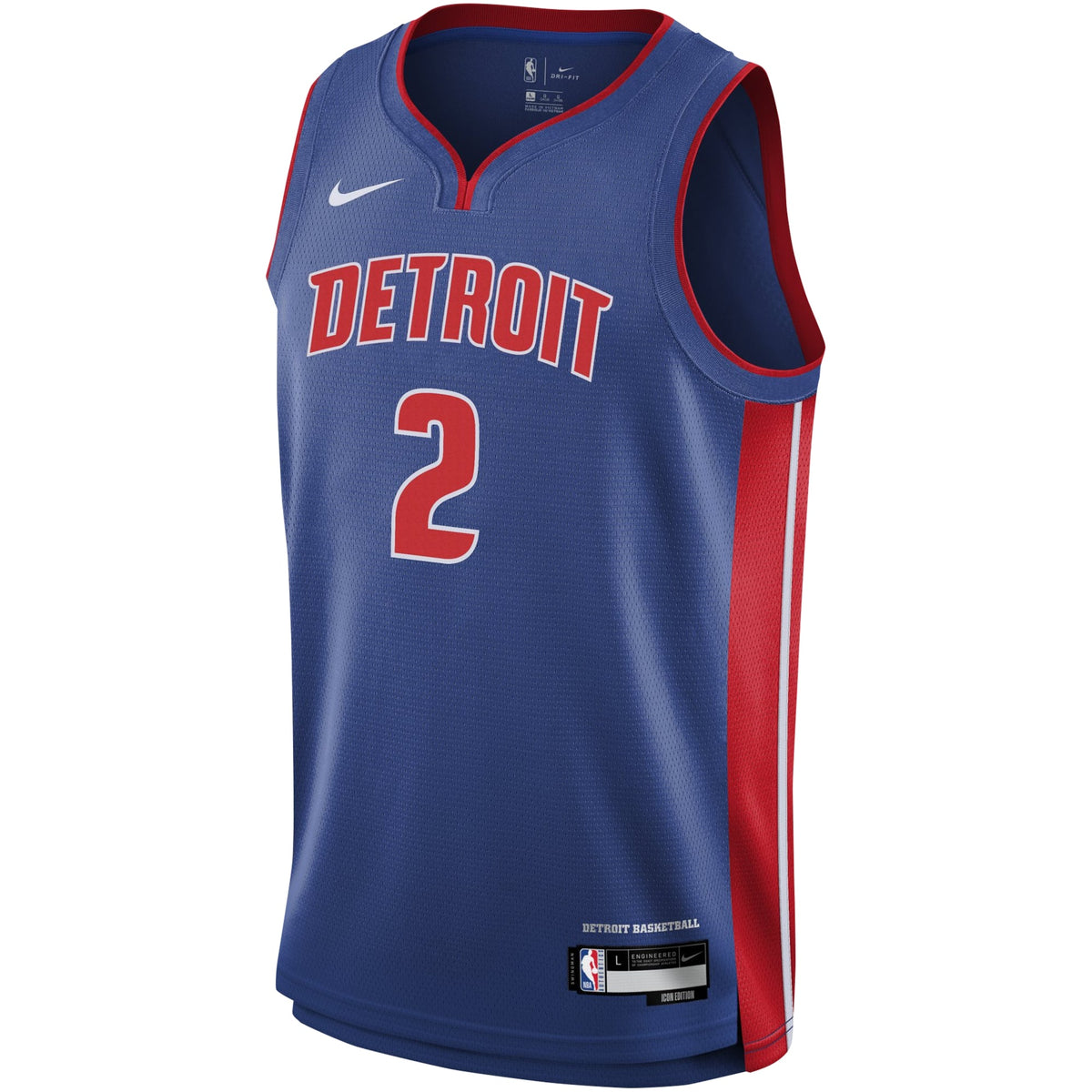 Youth Detroit Pistons Cade Cunningham Nike Blue Swingman Jersey - Icon Edition product image 3, provided for visual