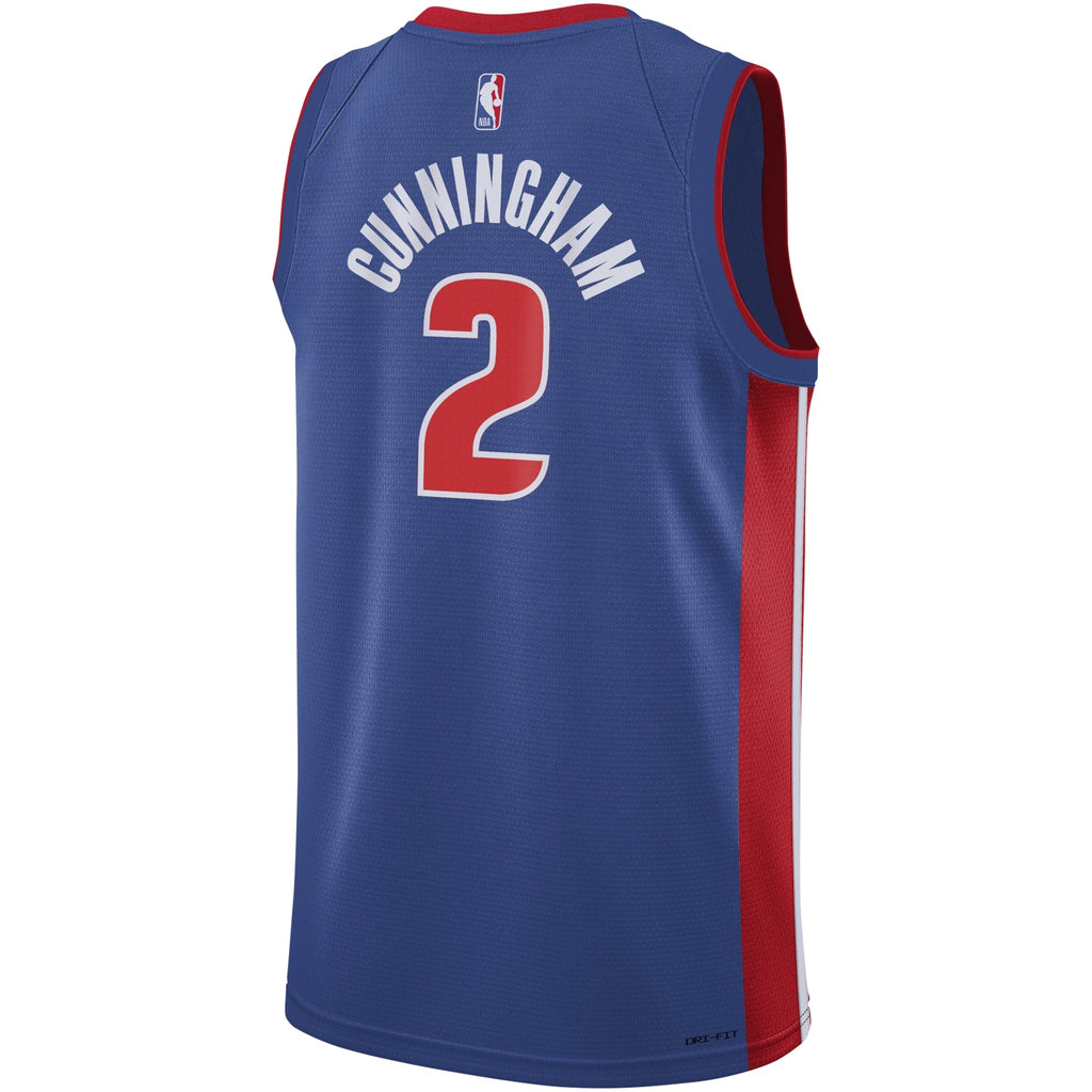 Youth Detroit Pistons Cade Cunningham Nike Blue Swingman Jersey - Icon Edition product image 4, provided for visual