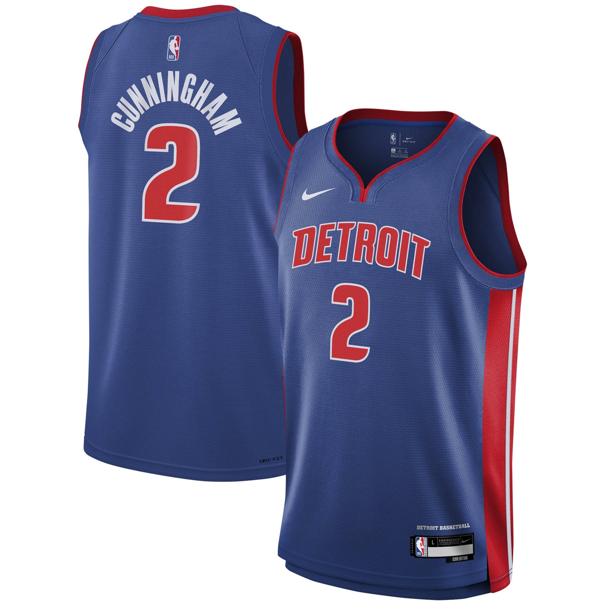 Youth Detroit Pistons Cade Cunningham Nike Blue Swingman Jersey - Icon Edition product image 1, provided for visual