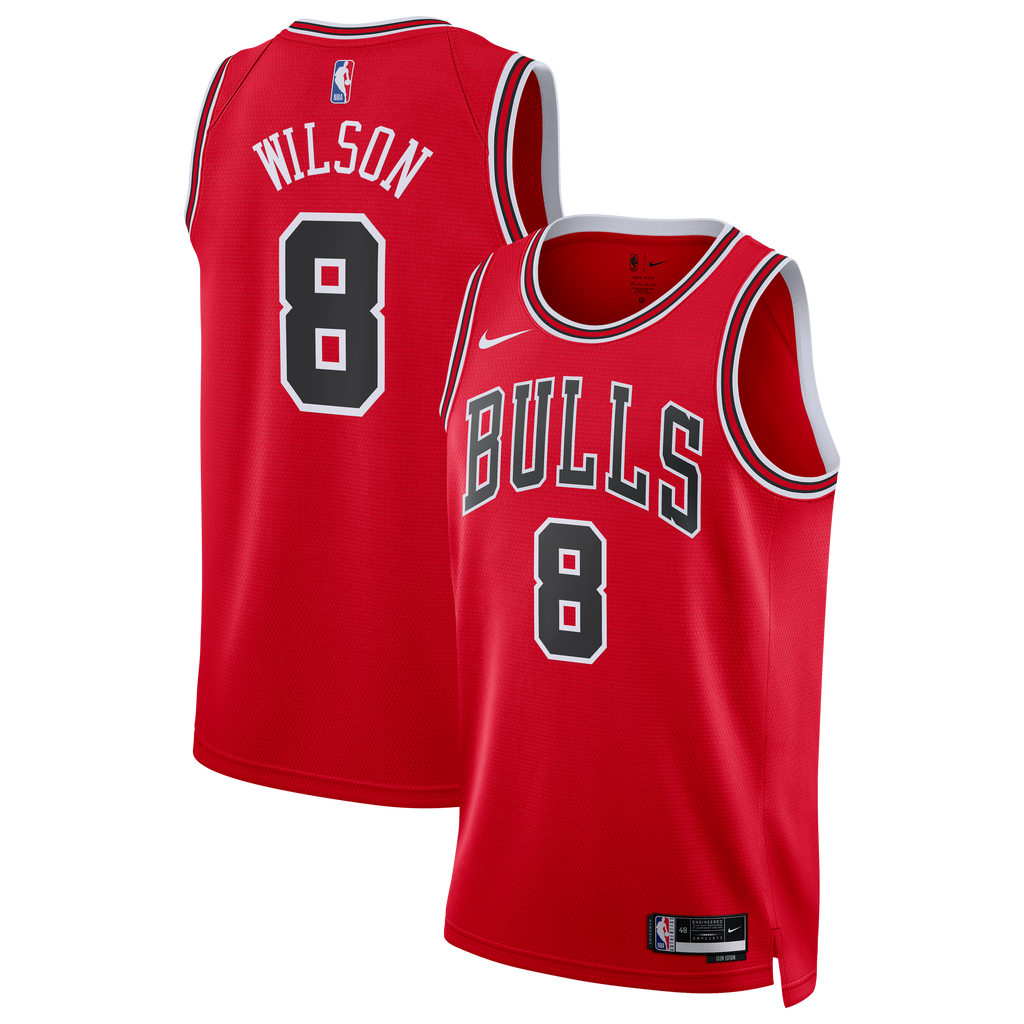 Youth Chicago Bulls Caleb Wilson Nike Red Swingman Jersey - Icon Edition product image 2, provided for visual reference and