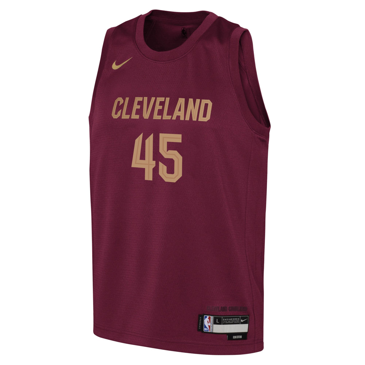 Youth Cleveland Cavaliers Donovan Mitchell Nike Wine Swingman Jersey - Icon Edition product image 3, provided for visual