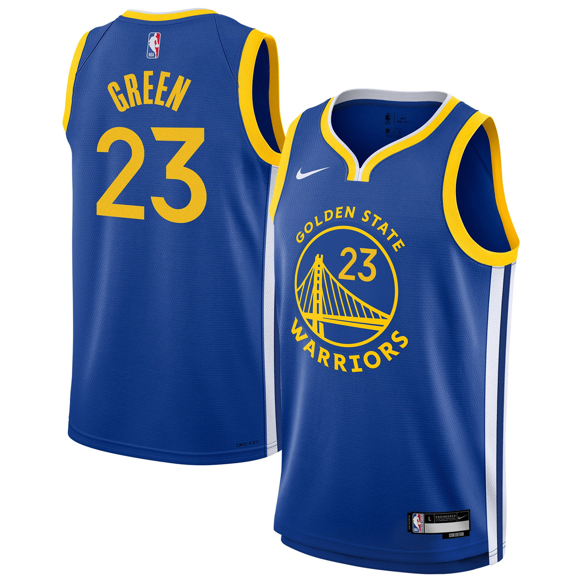 Youth Golden State Warriors Draymond Green Nike Royal Swingman Jersey - Icon Edition product image 2, provided for visual