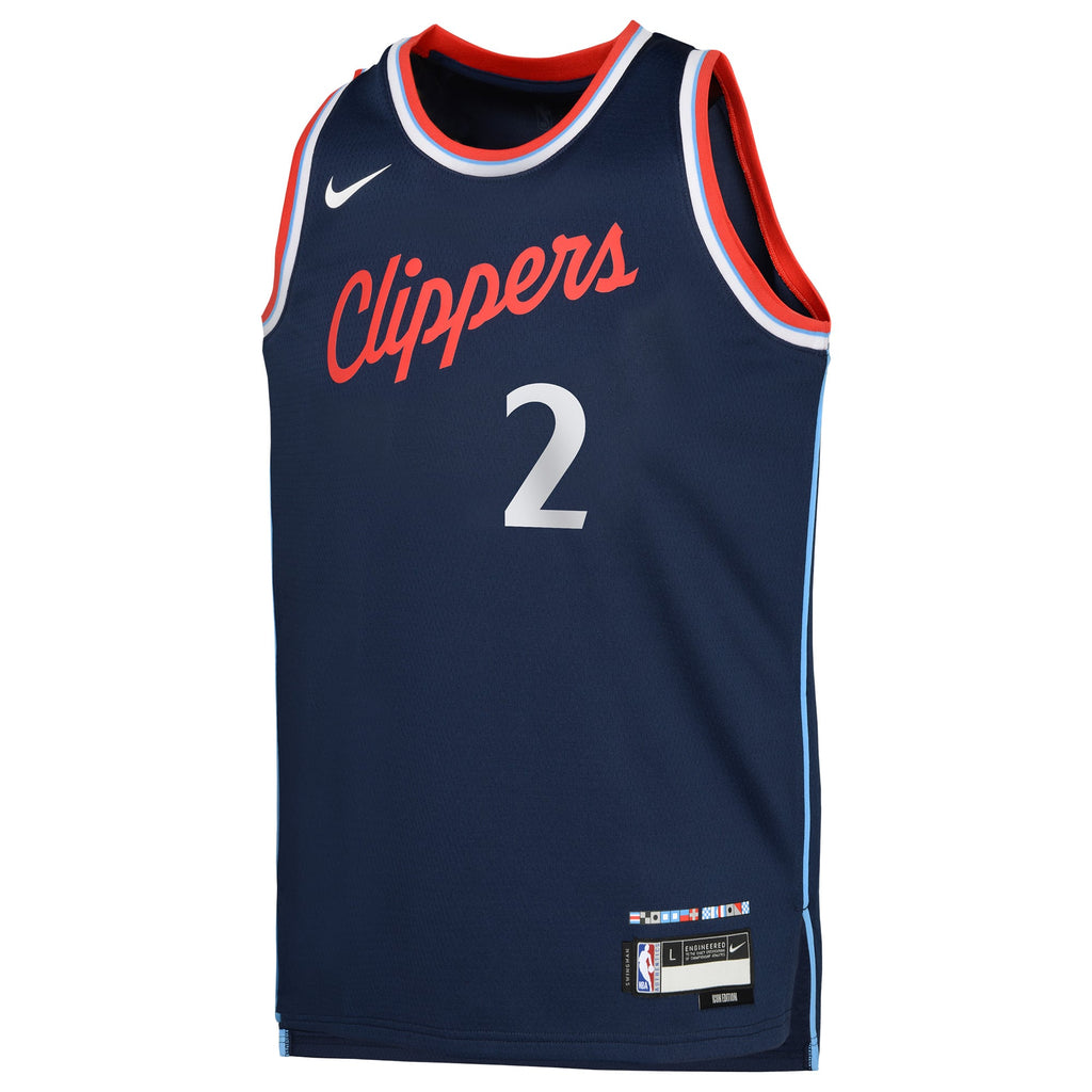 Youth LA Clippers Kawhi Leonard Nike Royal Swingman Jersey - Icon Edition product image 3, provided for visual reference and