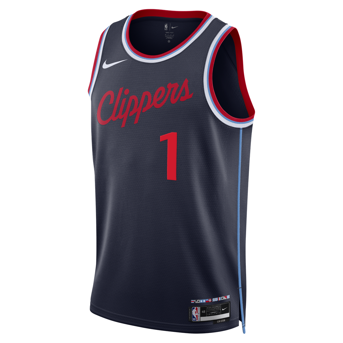 Youth LA Clippers Keaton Wagler Nike Navy Swingman Jersey - Icon Edition product image 3, provided for visual reference and