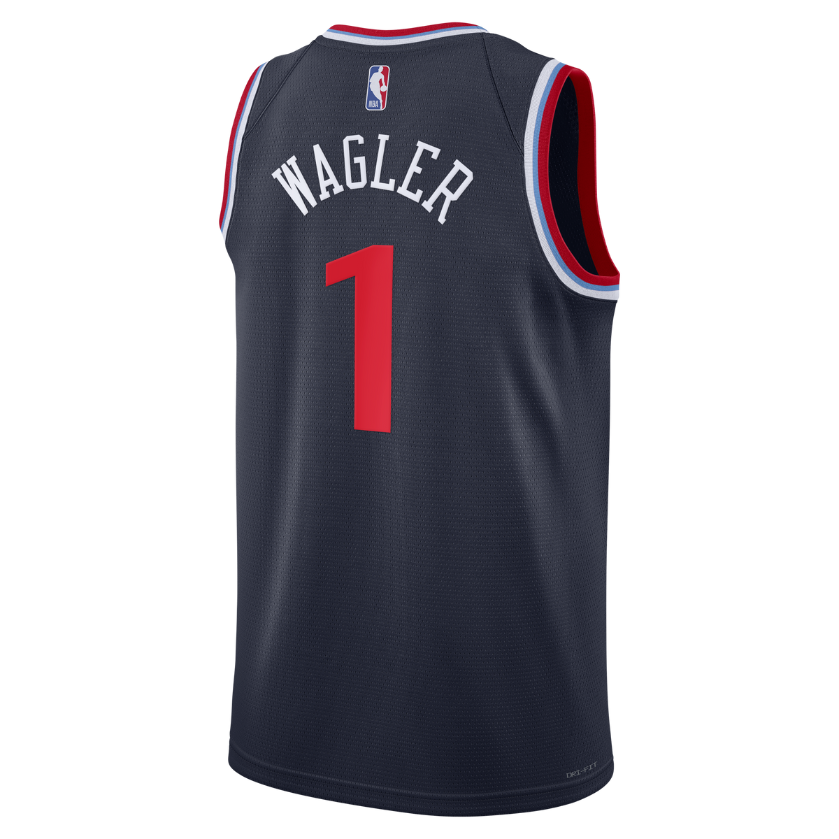 Youth LA Clippers Keaton Wagler Nike Navy Swingman Jersey - Icon Edition product image 4, provided for visual reference and