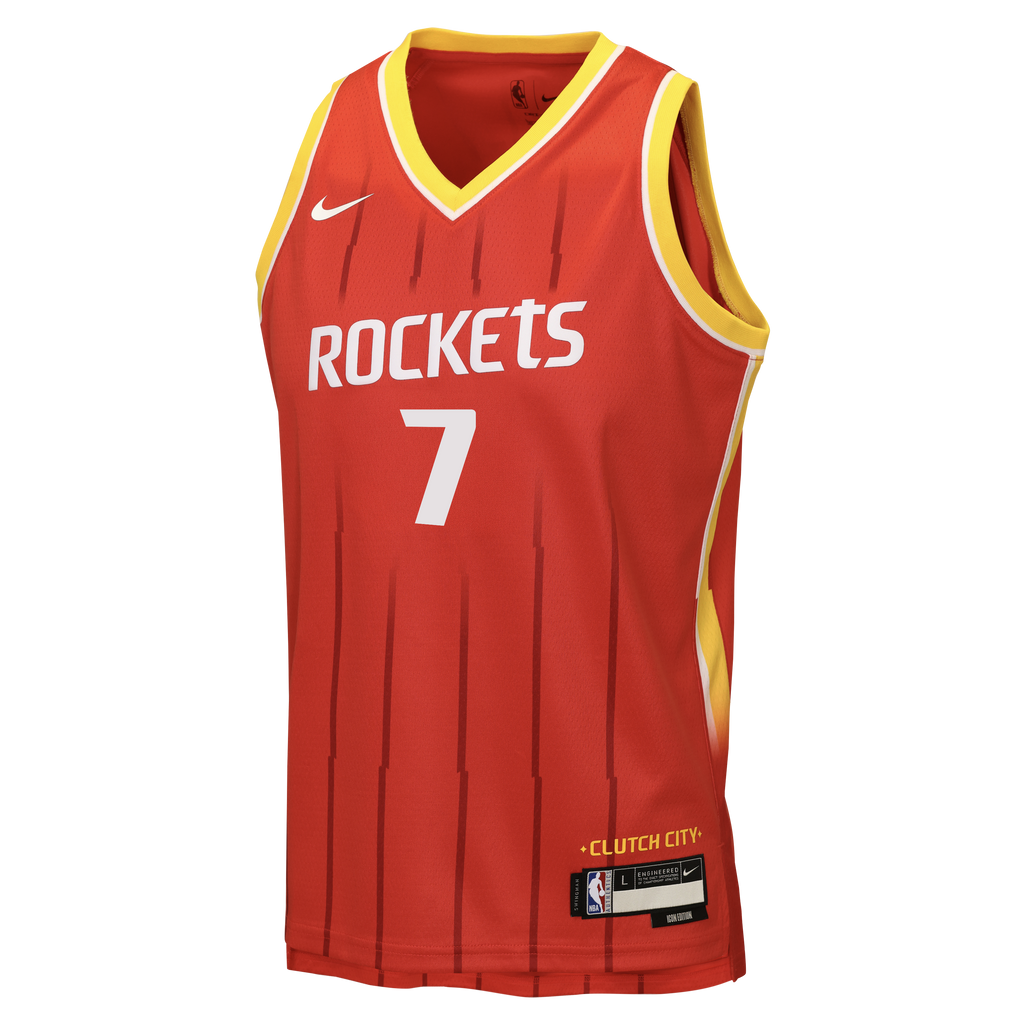 Youth Houston Rockets Kevin Durant Nike Red Swingman Jersey - Icon Edition product image 3, provided for visual reference