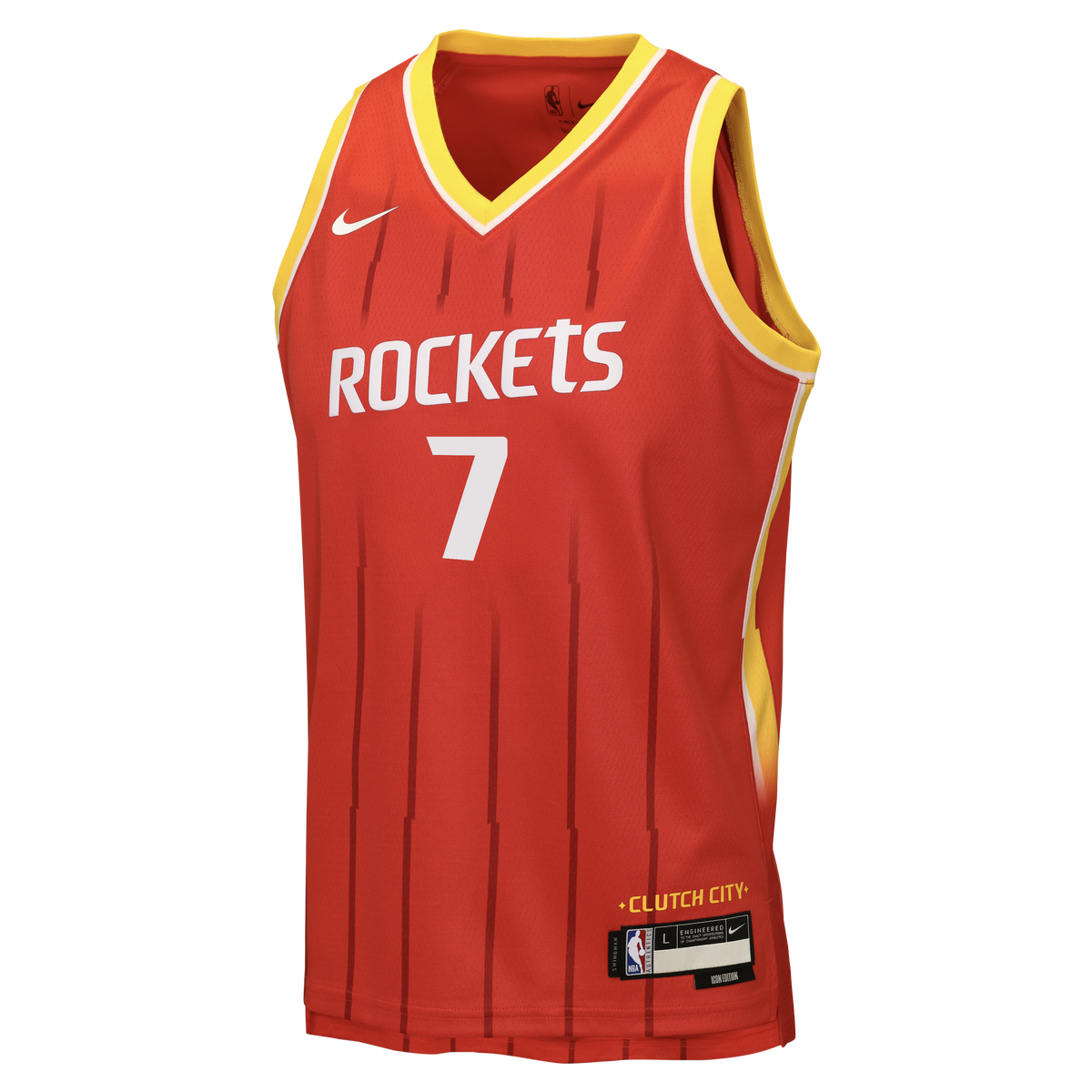 Youth Houston Rockets Kevin Durant Nike Red Swingman Jersey - Icon Edition product image 3, provided for visual reference