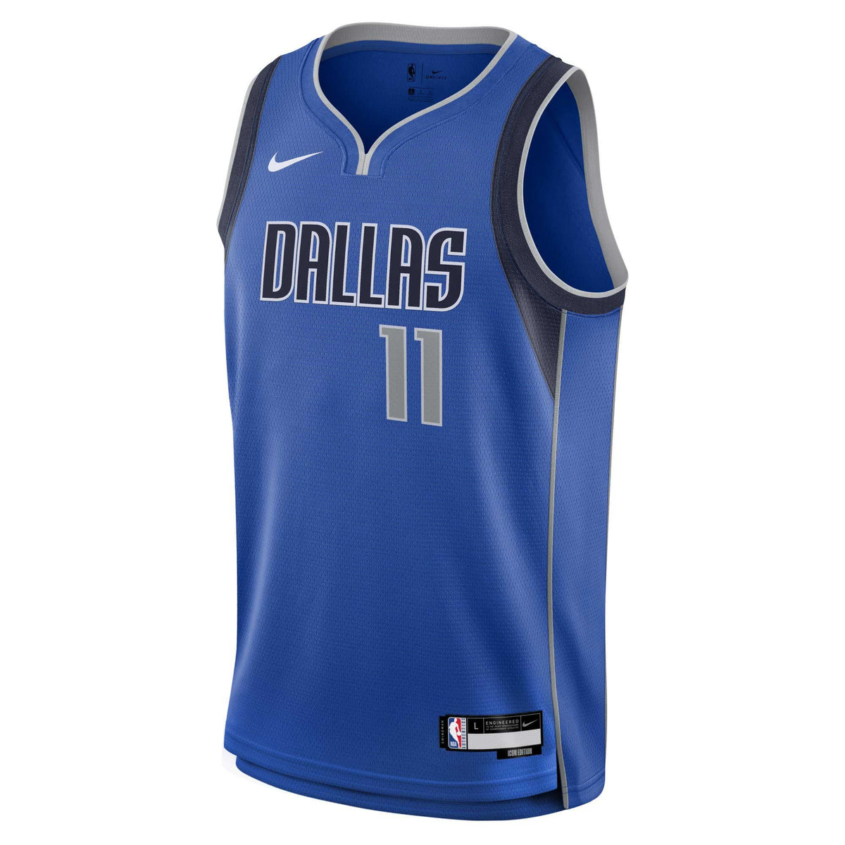 Youth Dallas Mavericks Kyrie Irving Nike Blue Swingman Jersey - Icon Edition product image 3, provided for visual reference