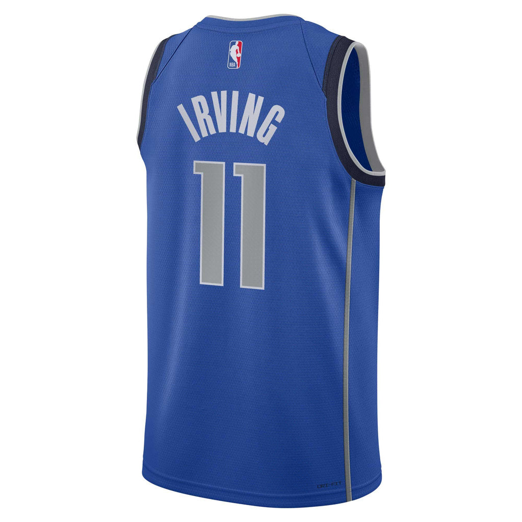 Youth Dallas Mavericks Kyrie Irving Nike Blue Swingman Jersey - Icon Edition product image 4, provided for visual reference