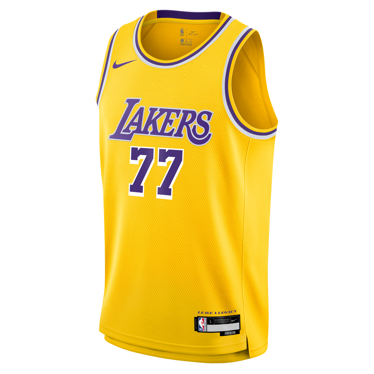 Youth Los Angeles Lakers Luka Dončić Nike Gold Swingman Jersey - Icon Edition product image 3, provided for visual reference