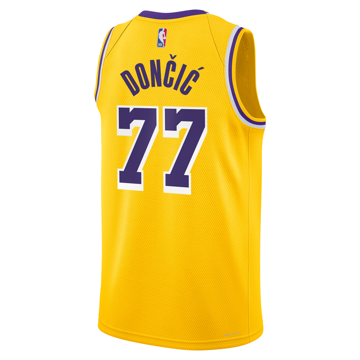 Youth Los Angeles Lakers Luka Dončić Nike Gold Swingman Jersey - Icon Edition product image 4, provided for visual reference