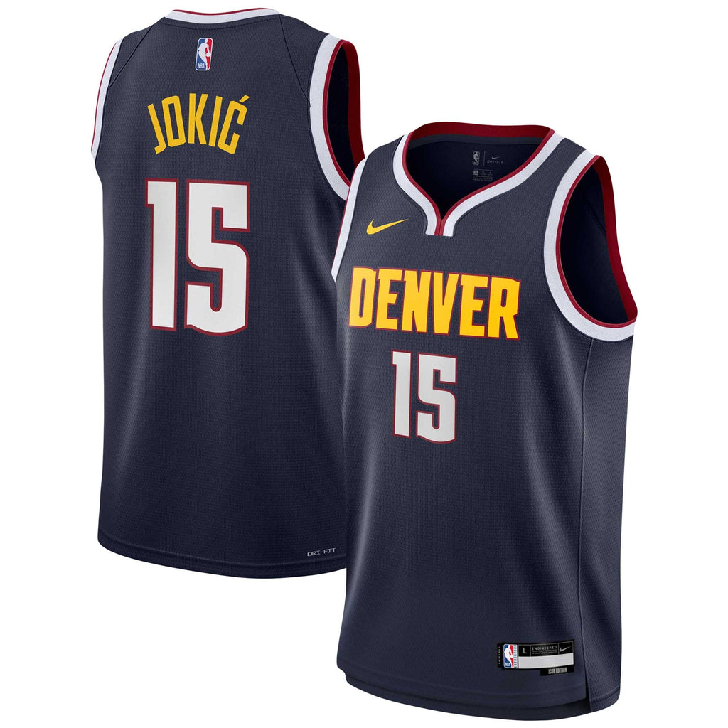 Youth Denver Nuggets Nikola Jokic Nike Navy Swingman Jersey - Icon Edition product image 1, provided for visual reference