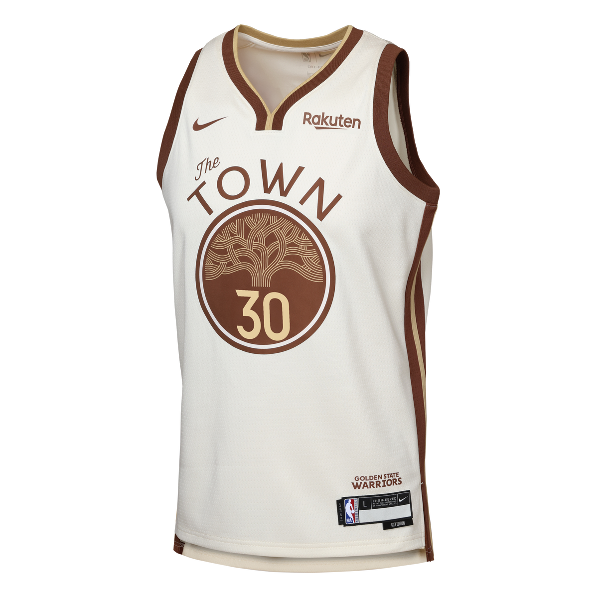 Youth Golden State Warriors Stephen Curry Nike Tan Swingman Finished Badge Player Jersey - City Edition product image 3,
