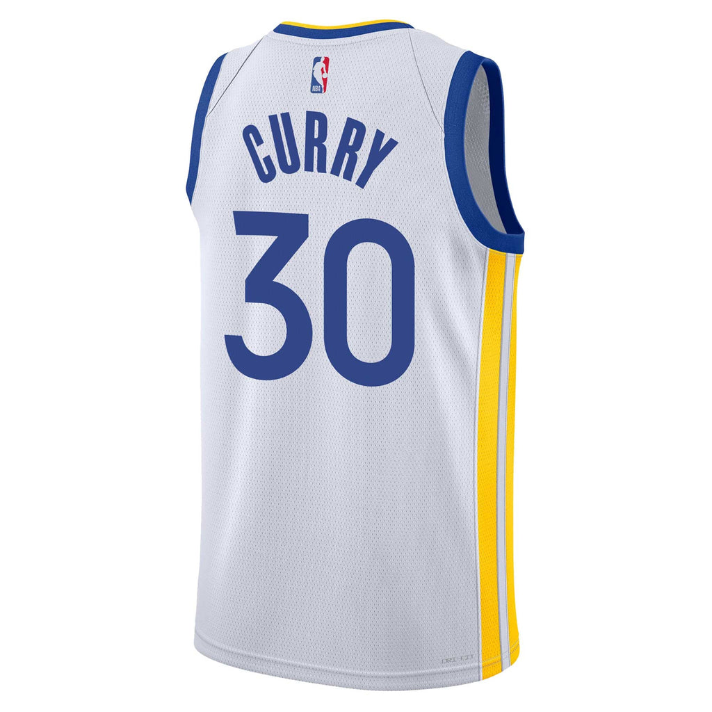 Youth Golden State Warriors Stephen Curry Nike White Swingman Jersey - Association Edition product image 4, provided for