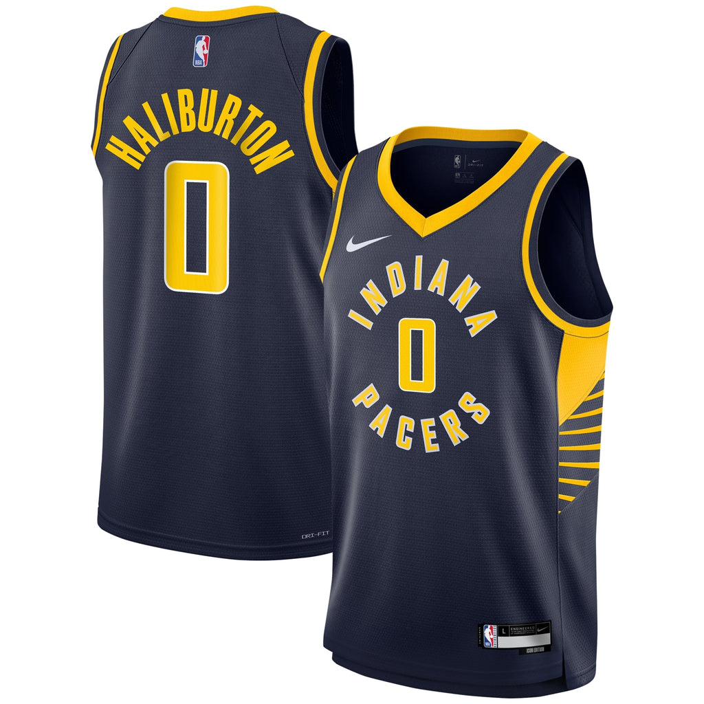 Youth Indiana Pacers Tyrese Haliburton Nike Navy Swingman Jersey - Icon Edition product image 2, provided for visual
