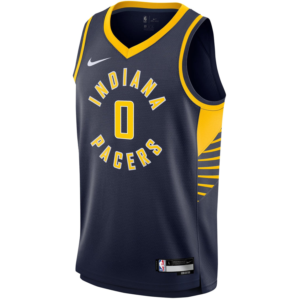 Youth Indiana Pacers Tyrese Haliburton Nike Navy Swingman Jersey - Icon Edition product image 3, provided for visual
